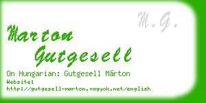 marton gutgesell business card